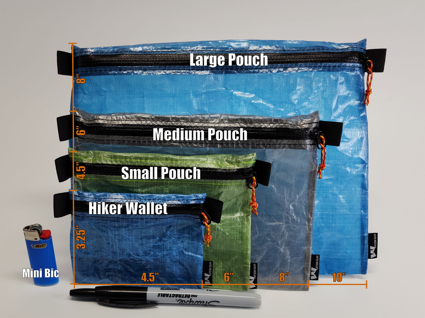 Dyneema (DCF) Ultralight Flat Zipper Pouch - New Colors!