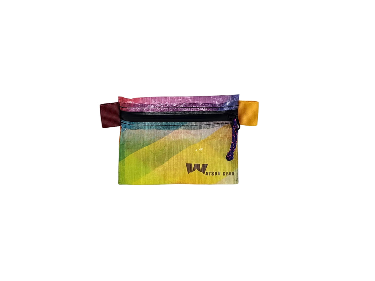 New! Dyneema - Ultralight Minimalist Hiking Zip Wallet - Custom Prints