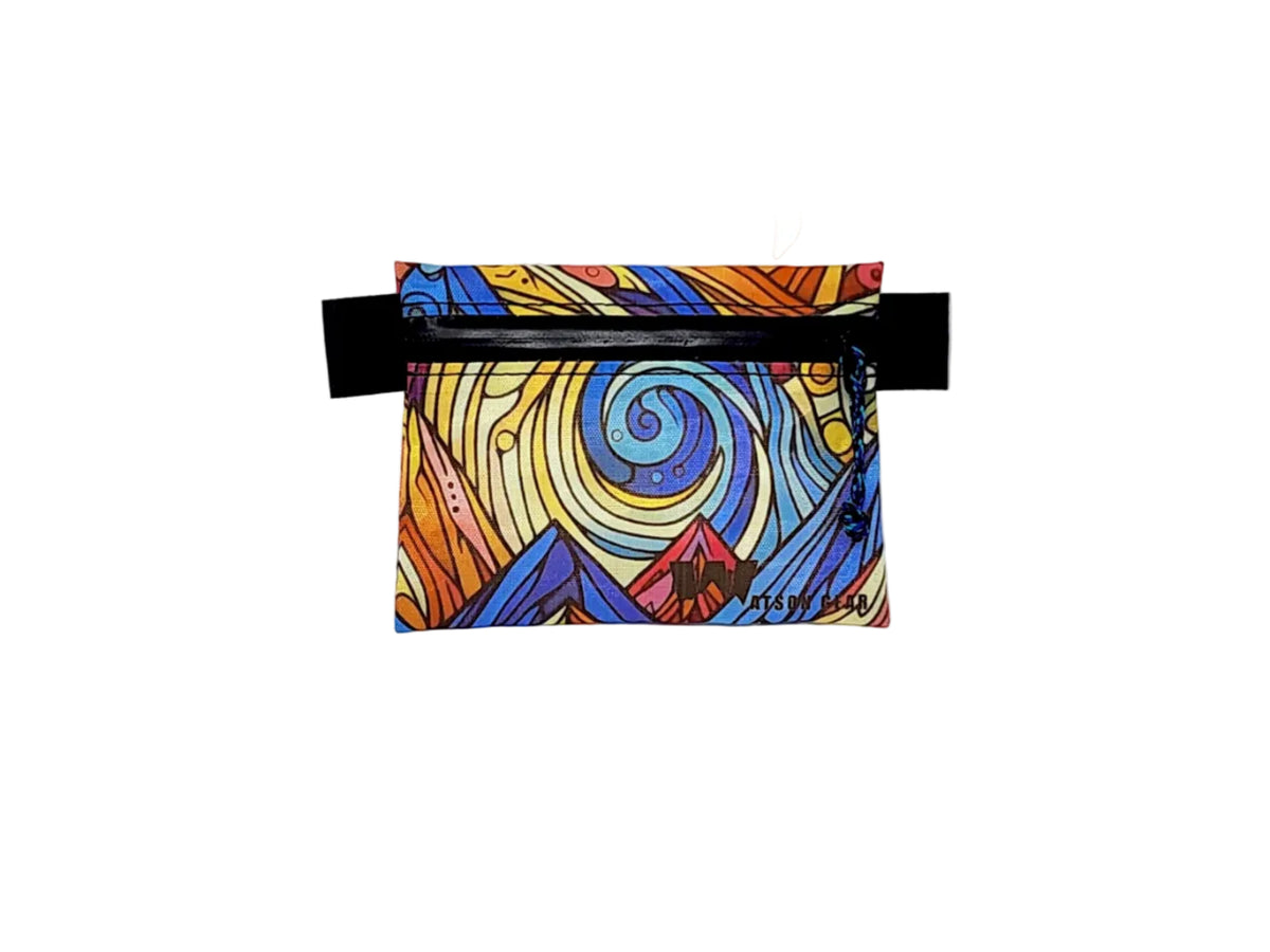 New! Dyneema - Ultralight Minimalist Hiking Zip Wallet - Custom Prints